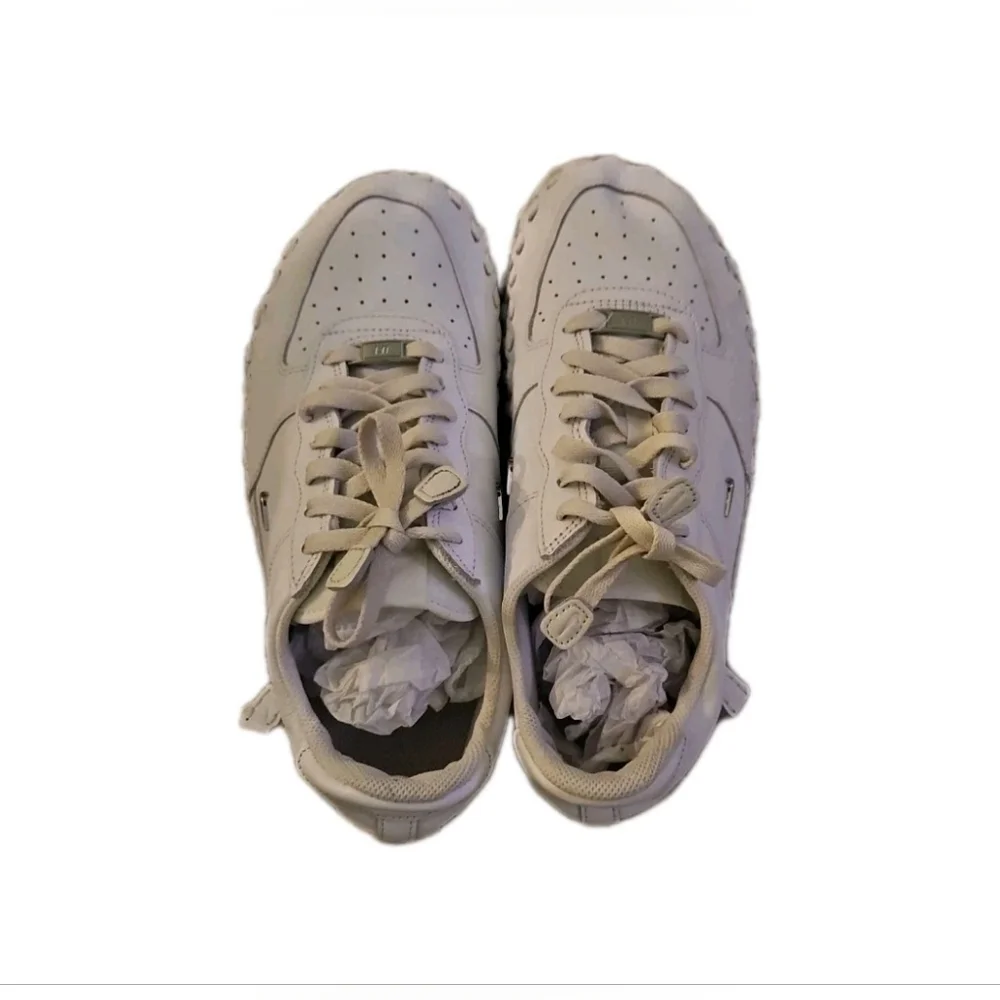 Nike Jacquemus DR0424-100 Cream Leather Sneakers 10.5.